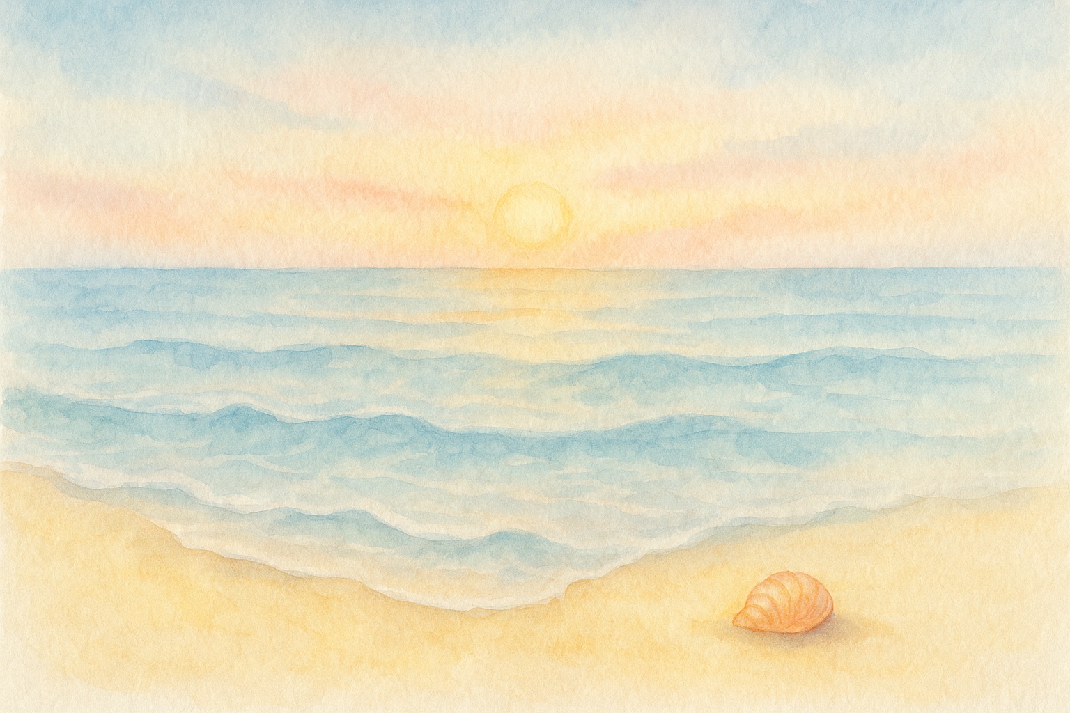 Calm ocean at sunrise